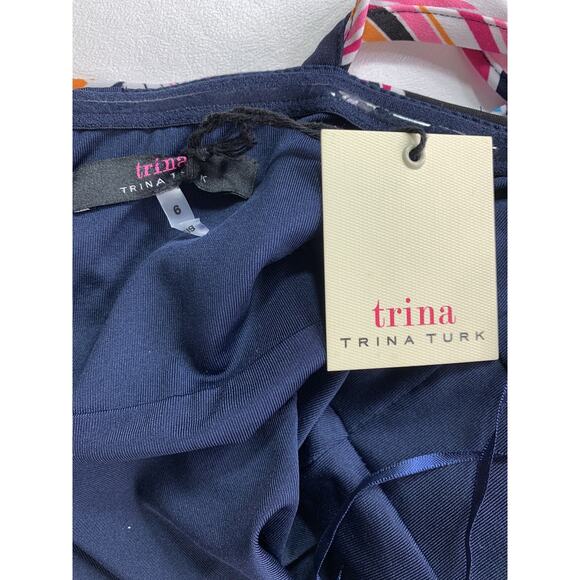 Trina‎ Turk Women's Size 6 Henna Ruffle Strap Colorful Summer Dress NWT - Picture 3 of 12